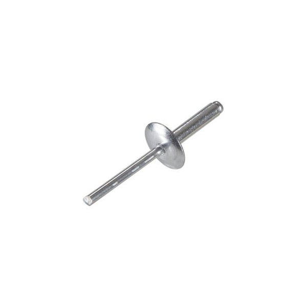 Pop Blind Rivet - 3/16 x 6-8 - Large Flange Head - Up to 1/2in Grip - Aluminum/Aluminum - Pkg of 250